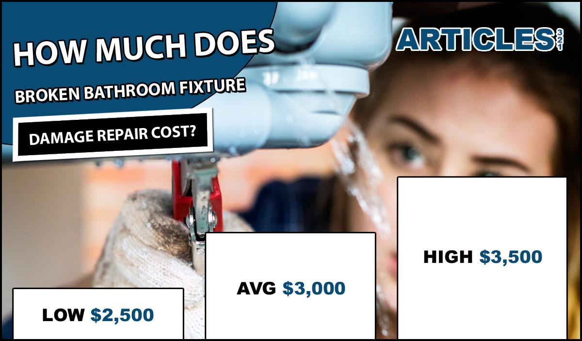 How Much Does Broken Bathroom Fixture Water Damage Repair Cost 